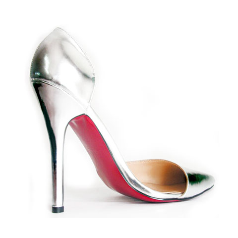 Christian Louboutin New Helmut Patent Leather 100 shoes Silver