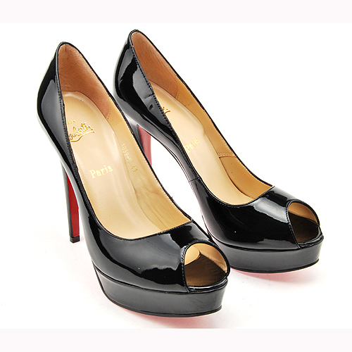 Christian Louboutin Altadama Peep-Toe Pumps Black