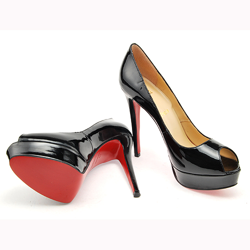 Christian Louboutin Altadama Peep-Toe Pumps Black