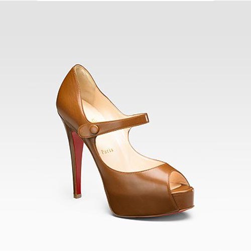 Christian Louboutin Mary Jane Peep-Toe Platforms