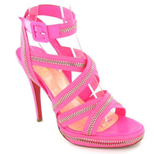 Christian Louboutin Rodita zip platforms hot pink