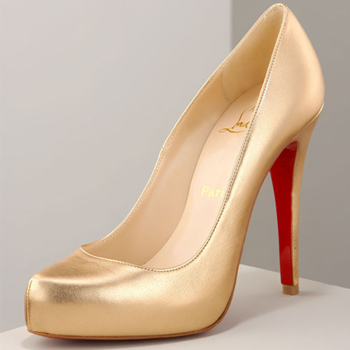 Christian Louboutin Metallic Pump Gold