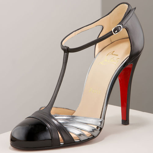 Christian Louboutin Cap-Toe T-Strap d'Orsay black