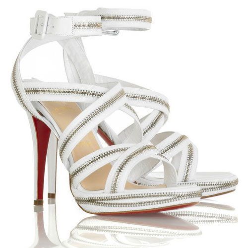 Christian Louboutin Rodita zip platforms white