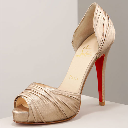 Christian Louboutin Ruched Platform Pump pewter