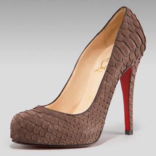 Christian Louboutin Sueded Python Pump