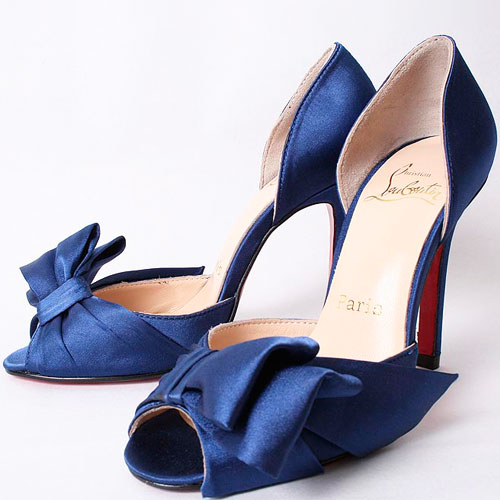 Christian Louboutin Satin d'Orsays Blue