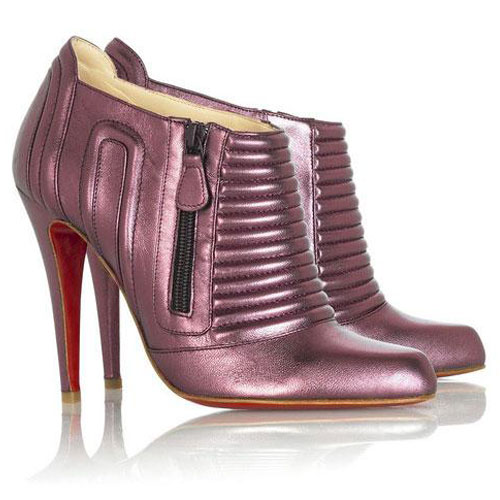 Christian Louboutin Pleated Bootie Bronze