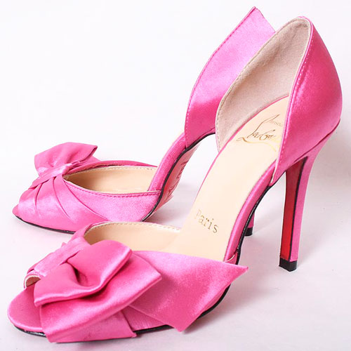 Christian Louboutin Satin d'Orsays pink