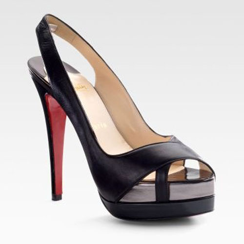 Christian Louboutin Double-Platform Slingbacks Black