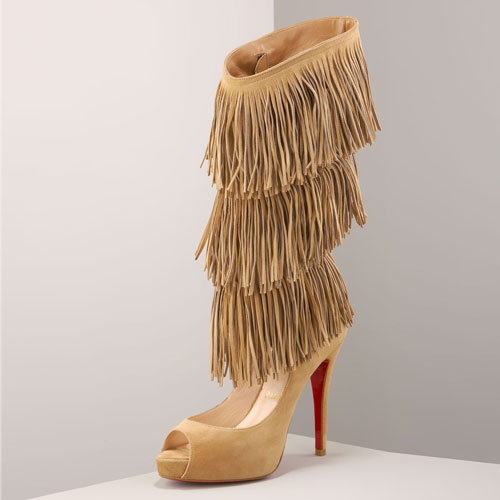 Christian Louboutin Fringe Cutout Boot